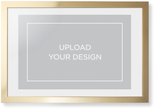 Upload Your Own Design Framed Print, Matte Gold, Contemporary, White, White, Single piece, 20x30, Multicolor