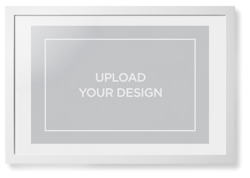 Upload Your Own Design Framed Print, White, Contemporary, White, White, Single piece, 20x30, Multicolor