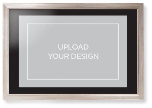 Upload Your Own Design Framed Print, Metallic, Modern, None, Black, Single piece, 20x30, Multicolor