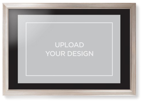 Upload Your Own Design Framed Print, Metallic, Modern, None, Black, Single piece, 20x30, Multicolor, multi