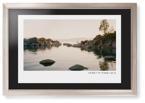 Modern Gallery Framed Print, Metallic, Modern, Black, Black, Single piece, 20x30, White, white