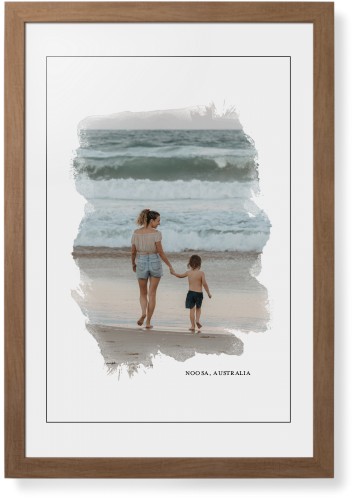 Brushed Moments Framed Print, Natural, Contemporary, Black, White, Single piece, 20x30, White