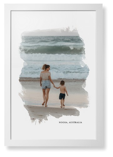 Brushed Moments Framed Print, White, Contemporary, None, None, Single piece, 20x30, White