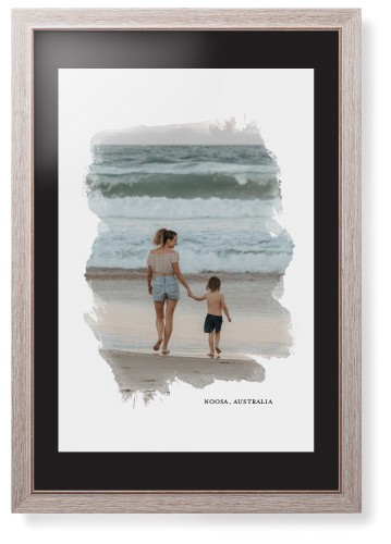Brushed Moments Framed Print, Rustic, Modern, None, Black, Single piece, 20x30, White