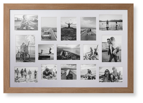 Mixed Photo Montage Deluxe Mat Framed Print, Natural, Contemporary, White, Single piece, 20x30, Multicolor