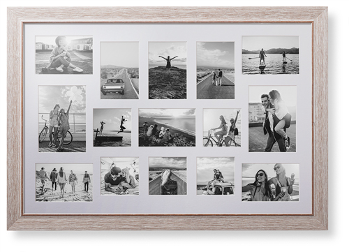 Mixed Photo Montage Deluxe Mat Framed Print, Rustic, Modern, White, Single piece, 20x30, Multicolor