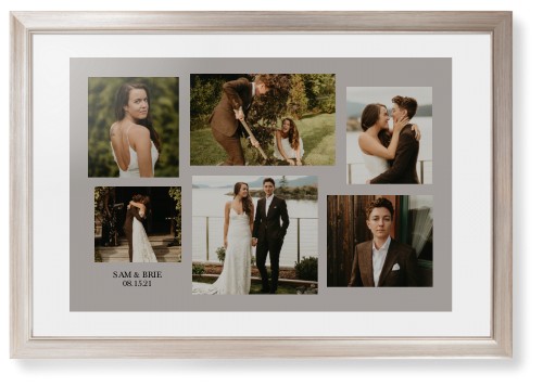 Gallery Collage of Six Framed Print, Metallic, Modern, None, White, Single piece, 20x30, Multicolor, multi