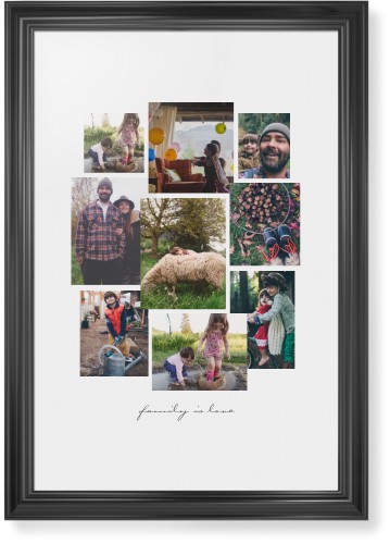 Gallery Collage of Nine Framed Print, Black, Classic, White, White, Single piece, 20x30, White