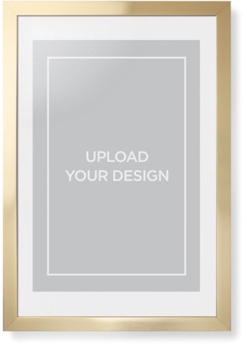 Upload Your Own Design Portrait Framed Print, Matte Gold, Contemporary, None, White, Single piece, 20x30, Multicolor