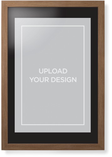 Upload Your Own Design Portrait Framed Print, Natural, Contemporary, Black, Black, Single piece, 20x30, Multicolor