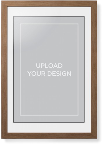 Upload Your Own Design Portrait Framed Print, Natural, Contemporary, Black, White, Single piece, 20x30, Multicolor