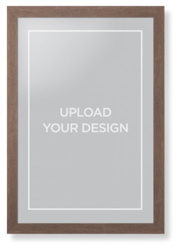 Upload Your Own Design Portrait Framed Print, Walnut, Contemporary, None, None, Single piece, 20x30, Multicolor, multi