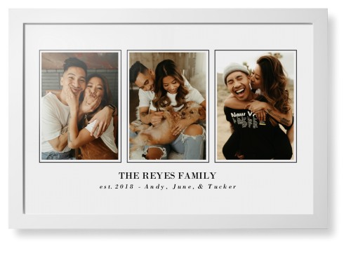 Classic Trio Framed Print, White, Contemporary, None, None, Single piece, 20x30, White