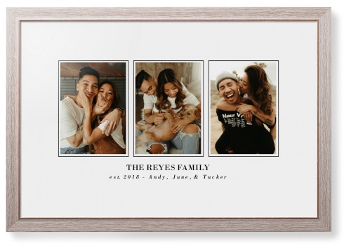 Classic Trio Framed Print, Rustic, Modern, None, White, Single piece, 20x30, White, white