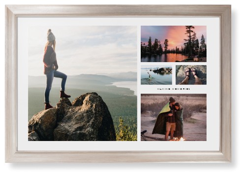 Hero Collage Framed Print, Metallic, Modern, None, None, Single piece, 20x30, Multicolor