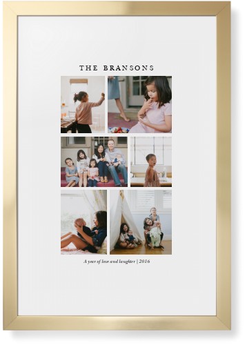 Gallery Montage of Memories Framed Print, Matte Gold, Contemporary, None, White, Single piece, 20x30, White