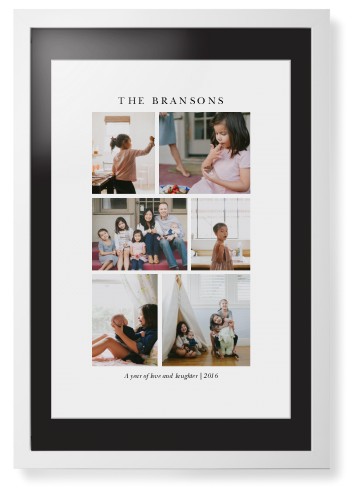 Gallery Montage of Memories Framed Print, White, Contemporary, White, Black, Single piece, 20x30, White