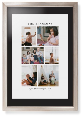 Gallery Montage of Memories Framed Print, Metallic, Modern, White, Black, Single piece, 20x30, White