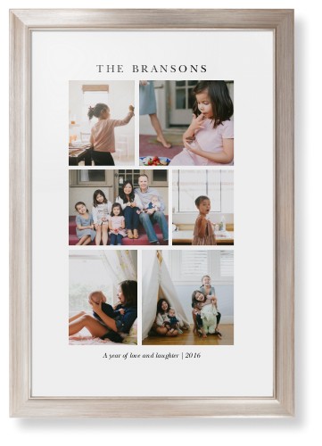 Gallery Montage of Memories Framed Print, Metallic, Modern, None, None, Single piece, 20x30, White, white