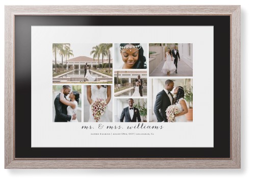 Clean Gallery Collage of Eight Framed Print, Rustic, Modern, White, Black, Single piece, 20x30, Multicolor
