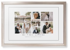 clean gallery collage of eight framed print