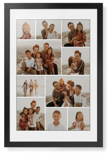 Gallery of Ten Framed Print, Black, Contemporary, Black, White, Single piece, 20x30, Multicolor