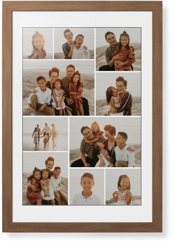 Gallery of Ten Framed Print, Natural, Contemporary, Black, White, Single piece, 20x30, Multicolor