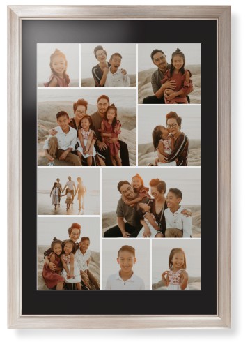 Gallery of Ten Framed Print, Metallic, Modern, White, Black, Single piece, 20x30, Multicolor, multi