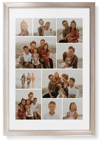 Gallery of Ten Framed Print, Metallic, Modern, White, White, Single piece, 20x30, Multicolor, multi