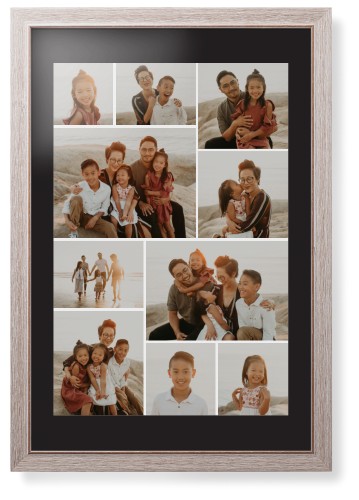 Gallery of Ten Framed Print, Rustic, Modern, None, Black, Single piece, 20x30, Multicolor