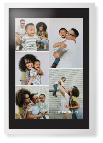 Gallery of Five Portrait Framed Print, White, Contemporary, White, Black, Single piece, 20x30, Multicolor