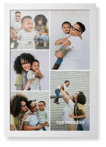 Gallery of Five Portrait Framed Print, White, Contemporary, None, None, Single piece, 20x30, Multicolor, multi