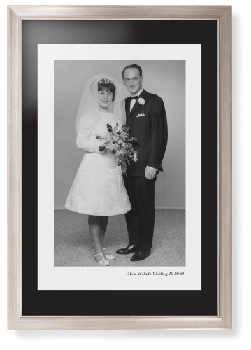 Modern Gallery of One Portrait Framed Print, Metallic, Modern, Black, Black, Single piece, 20x30, Multicolor