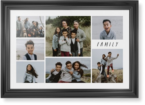 Rustic Picture Gallery Collage Of Seven Framed Print, Black, Classic, None, None, Single piece, 20x30, Multicolor, multi