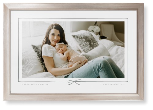 Whimsical Border of One Framed Print, Metallic, Modern, None, None, Single piece, 20x30, Gray, silver