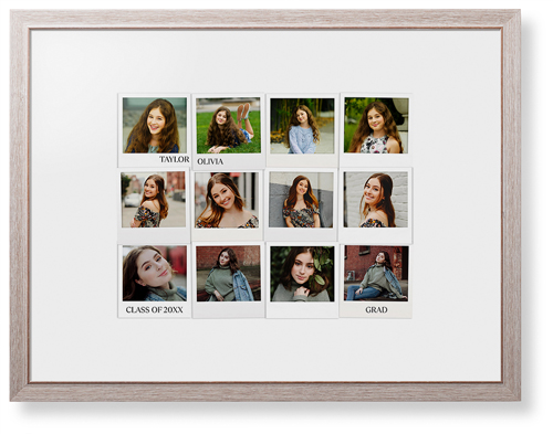 Photo Memories Framed Print, Rustic, Modern, None, White, Single piece, 24x36, White, white