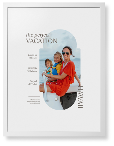 Travel Infographic Framed Print, White, Contemporary, White, White, Single piece, 24x36, Gray