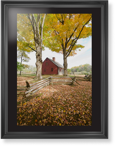 Barn in Autumn Framed Print, Black, Classic, Black, Black, Single piece, 24x36, Multicolor