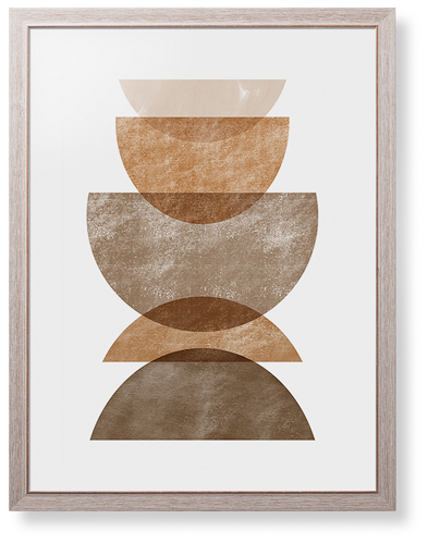 Geometric Shapes Framed Print, Rustic, Modern, White, White, Single piece, 24x36, Multicolor