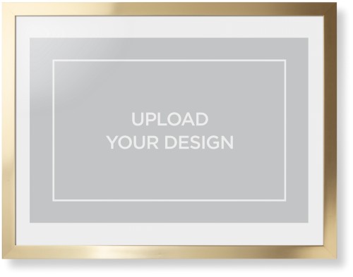 Upload Your Own Design Framed Print, Matte Gold, Contemporary, None, White, Single piece, 24x36, Multicolor