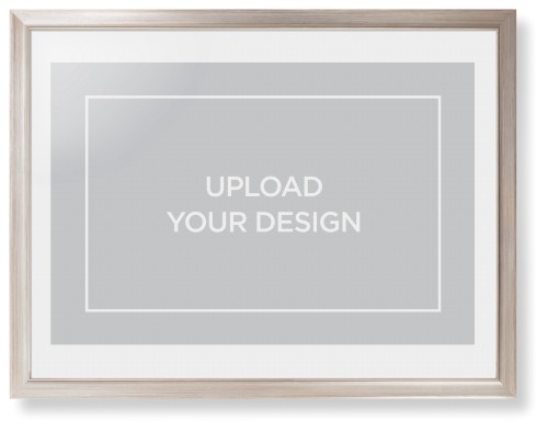 Upload Your Own Design Framed Print, Metallic, Modern, White, White, Single piece, 24x36, Multicolor