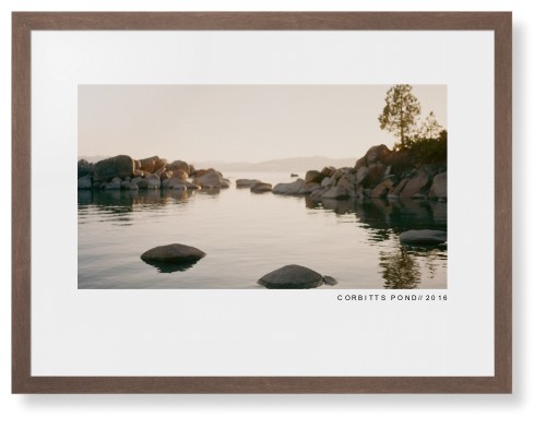 Modern Gallery Framed Print, Walnut, Contemporary, None, White, Single piece, 24x36, White