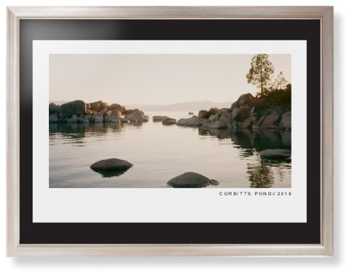 Modern Gallery Framed Print, Metallic, Modern, None, Black, Single piece, 24x36, White, white