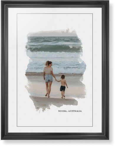 Brushed Moments Framed Print, Black, Classic, Black, White, Single piece, 24x36, White