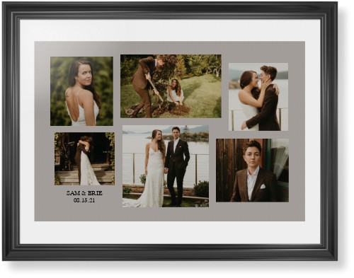 Gallery Collage of Six Framed Print, Black, Classic, None, White, Single piece, 24x36, Multicolor