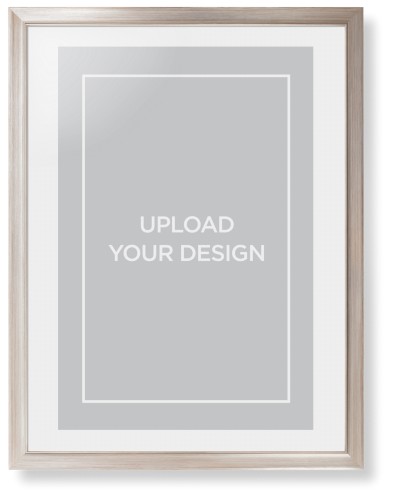 Upload Your Own Design Portrait Framed Print, Metallic, Modern, None, White, Single piece, 24x36, Multicolor