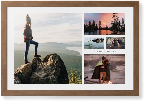 Hero Collage Framed Print, Natural, Contemporary, None, None, Single piece, 24x36, Multicolor