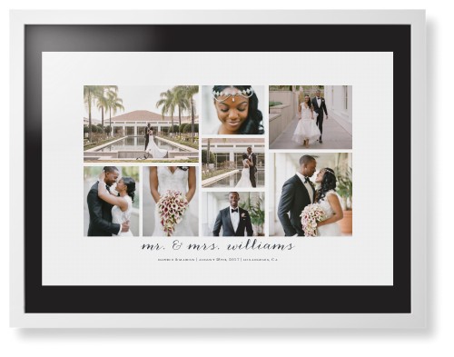 Clean Gallery Collage of Eight Framed Print, White, Contemporary, Black, Black, Single piece, 24x36, Multicolor