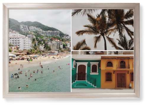 Gallery of Three Framed Print, Metallic, Modern, None, None, Single piece, 24x36, Multicolor, multi