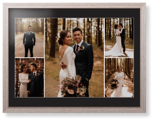 Gallery of Five Framed Print, Rustic, Modern, White, Black, Single piece, 24x36, Multicolor
